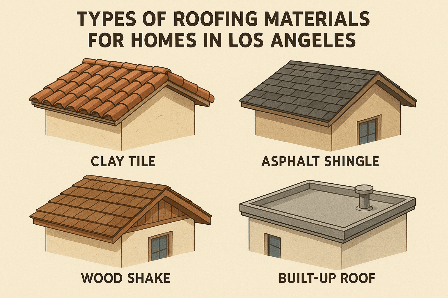 roofing materials in los angeles illustration